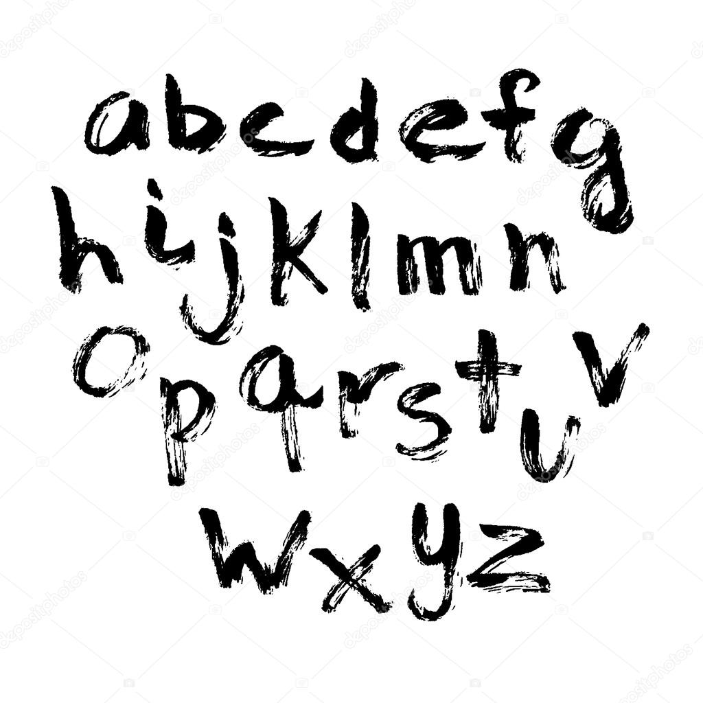 alphabet in calligraphy font