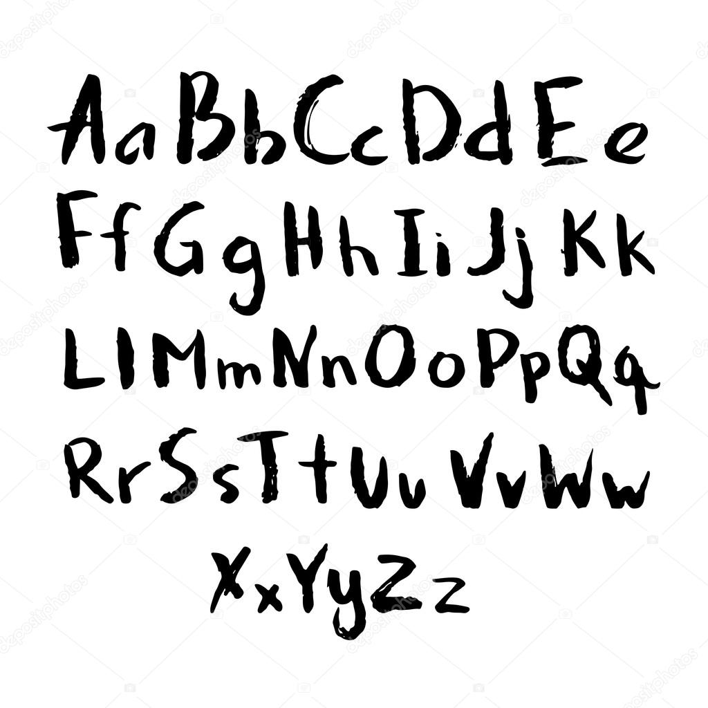 alphabet in calligraphy font