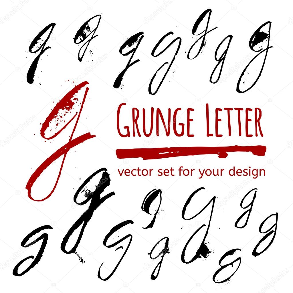 Grunge G letters