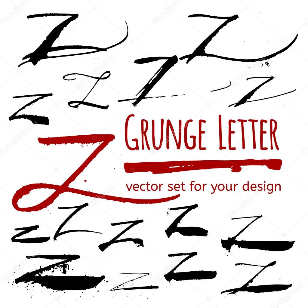 Grunge Z letters