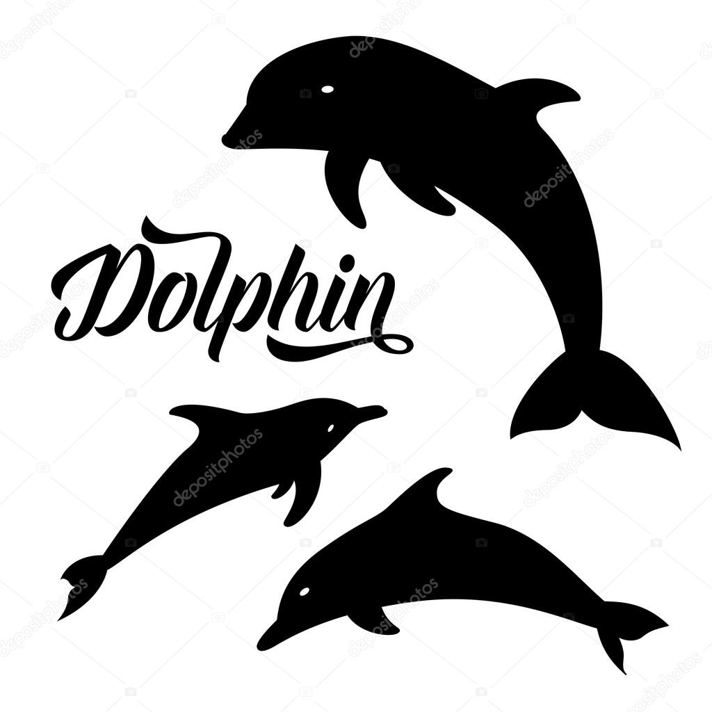 Dolphins silhouettes pattern