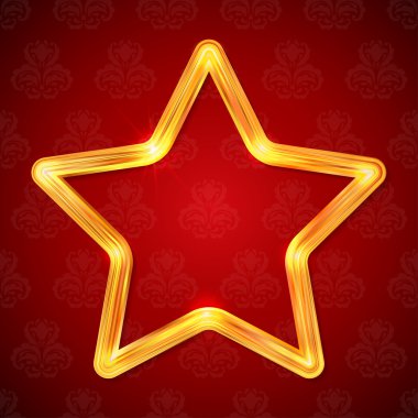 altın yıldız çerçeve kızdırma