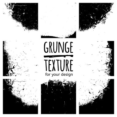 Grunge siyah dokular