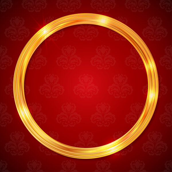 glow golden circle frame