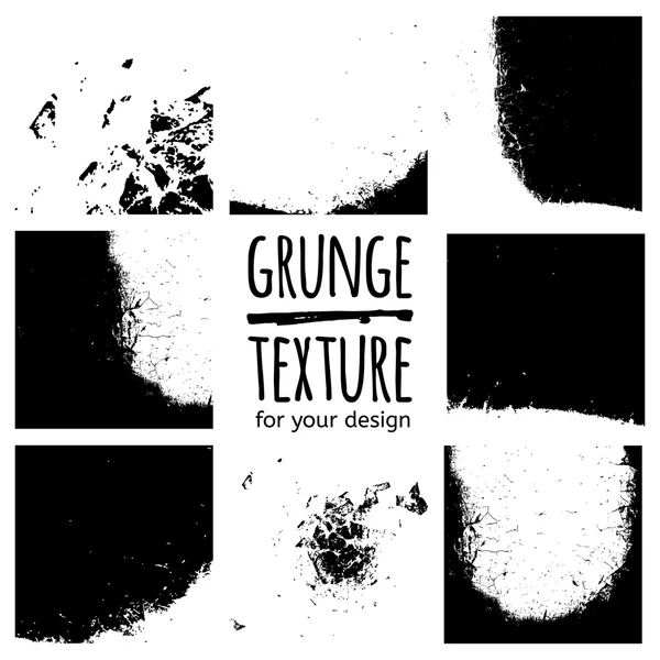 Grunge texturas negras — Vector de stock