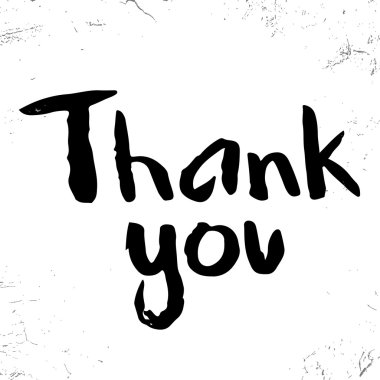 Kara el çekilmiş teşekkür ederim