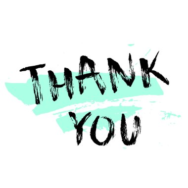 Kara el çekilmiş teşekkür ederim