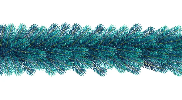 Fronteira de ramos de abeto —  Vetores de Stock