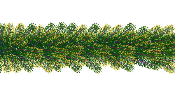 Einfassung aus Tannenzweigen — Stockvektor