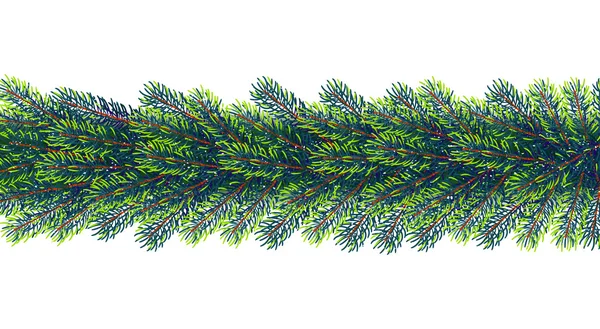 Bordure des branches de sapin — Image vectorielle