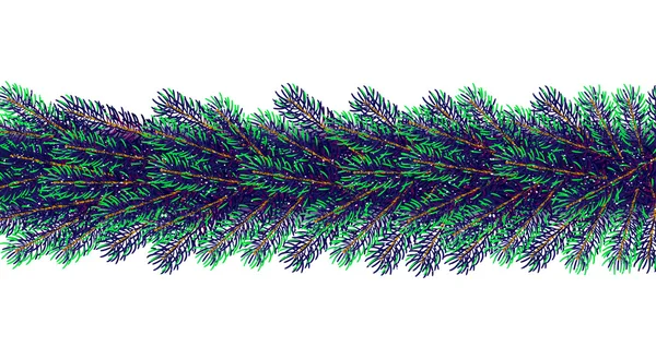 Fronteira de ramos de abeto —  Vetores de Stock