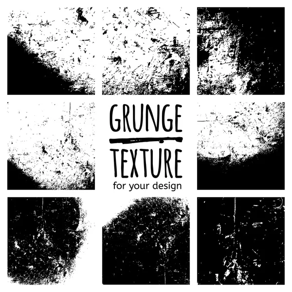 Grunge schwarze Texturen — Stockvektor