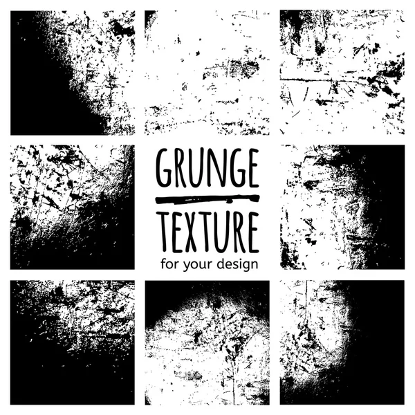 Grunge texturas negras — Vector de stock