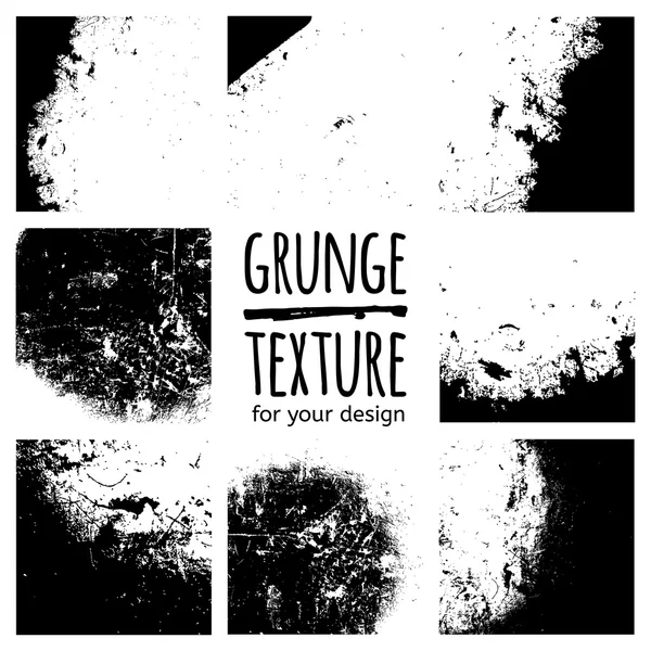 Grunge siyah dokular — Stok Vektör