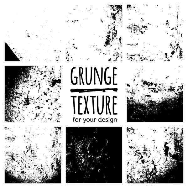 Grunge siyah dokular — Stok Vektör