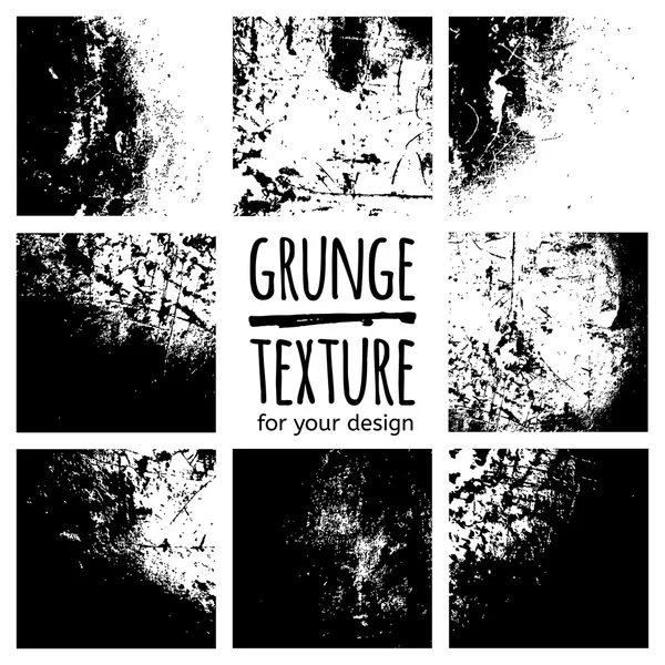 Grunge siyah dokular — Stok Vektör