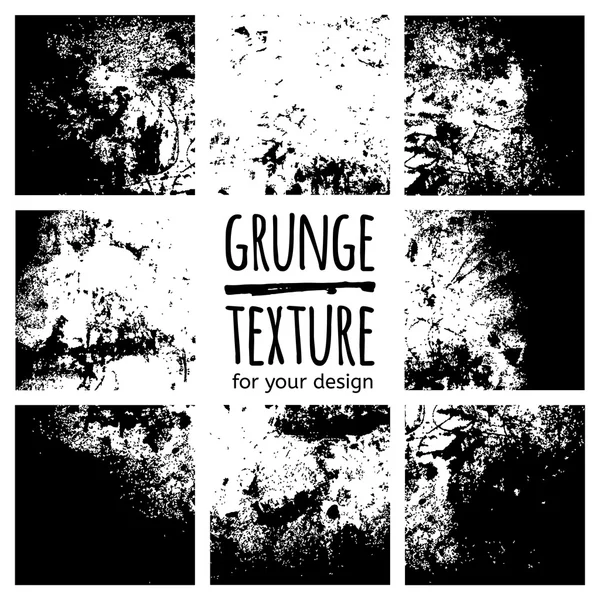 Grunge texturas negras — Vector de stock