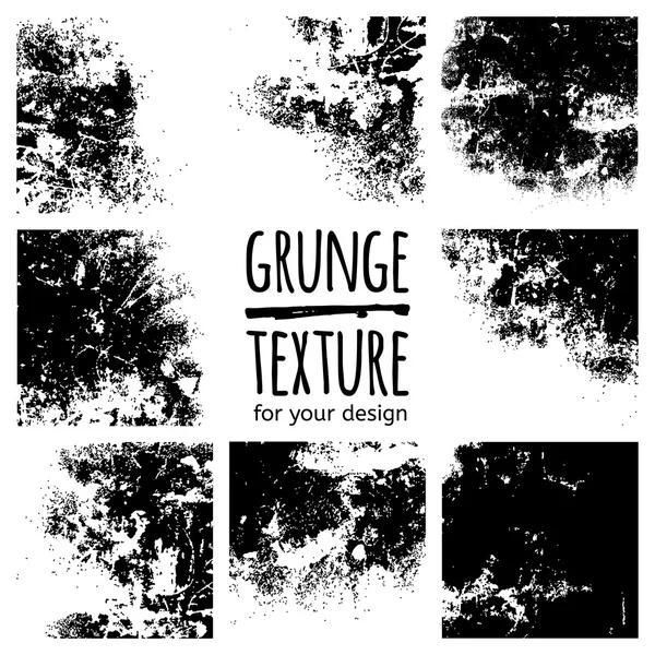 Grunge texturas pretas — Vetor de Stock