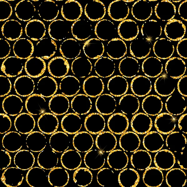 Hintergrund mit glitzernden goldenen Kreisen — Stockvektor