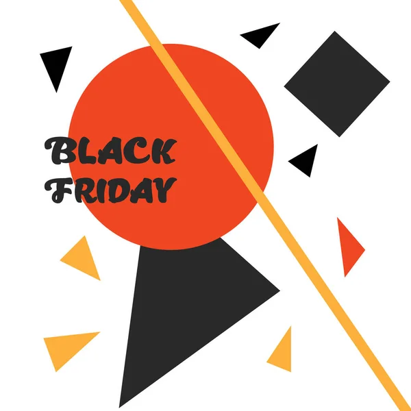 Black Friday Geometric Banner White Backdrop World Biggest Sale Poster — Stock Vector