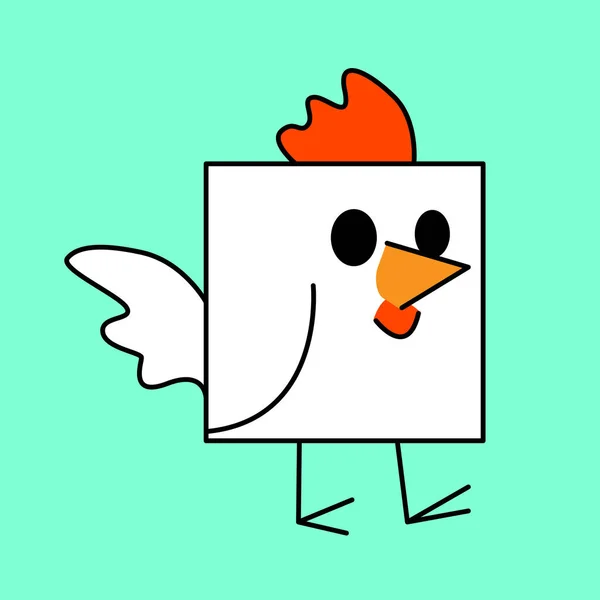 Easter holiday design black line chicken logo 스톡 일러스트레이션