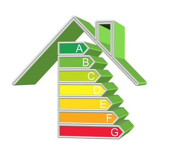 Energy Saving House Symbolic Representation Illustration — Stock Photo, Image