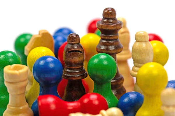 Play Figures Various Board Games — Stock Photo, Image