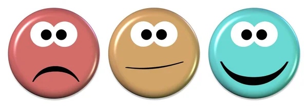 Emojis Mit Unterschiedlichen Stimmungen — Stockfoto