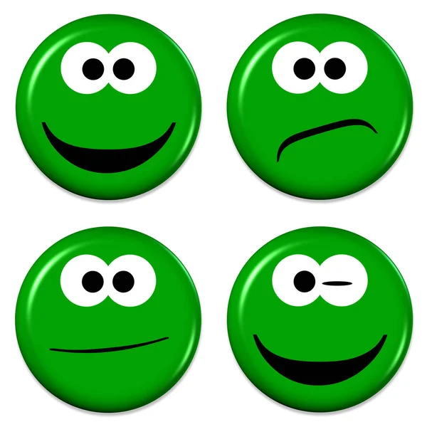 Emojis Mit Unterschiedlichen Stimmungen — Stockfoto