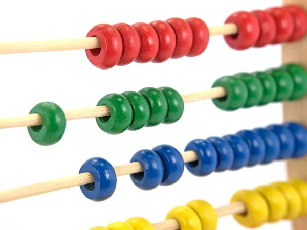 Calculator Abacus Colorful Wooden Balls — Stock Photo, Image