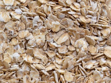 Yulaf ezmesi yakın plan.