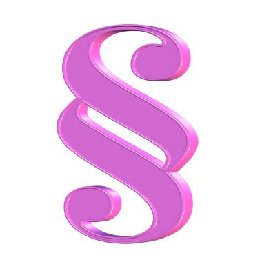 Paragraf beyaz arkaplan, 3d illüstrasyon