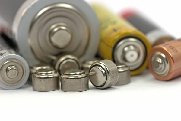 Varie Batterie Usate Riciclare — Foto Stock