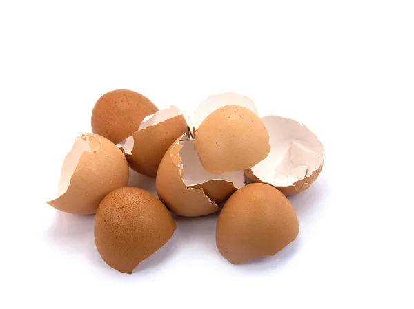 Egg shells isolated against a white background