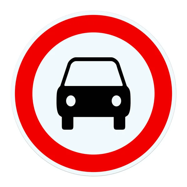 Panneau Signalisation Interdisant Passage Des Véhicules Moteur Illustration — Photo