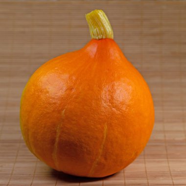 Hokkaido squash, Cucurbita maxima, yakın planda.