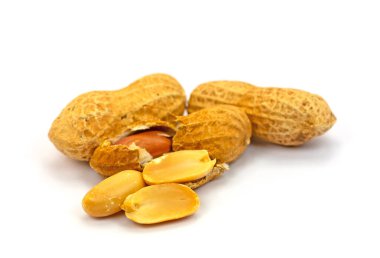 Beyaz arka plan önünde fıstık