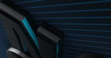 Şimdi aç. Üç boyutlu tanıtım. Metin Logosu