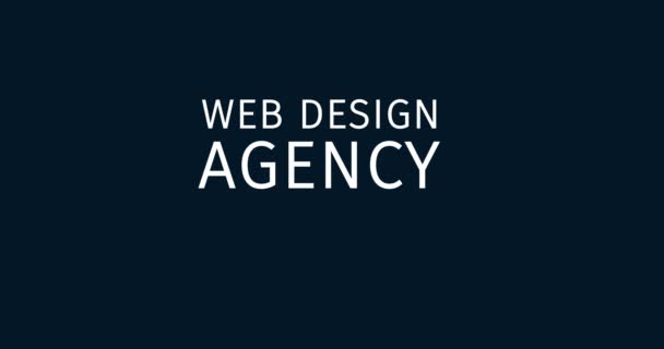 WebDesign Agency.动感地形学。Word Cloud Text Intro — 图库视频影像