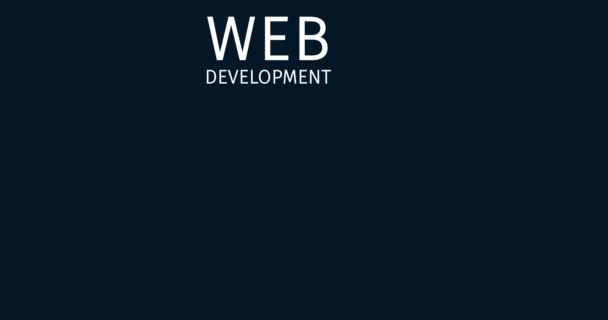 Web Development 。动感地形学。Word Cloud Text Intro — 图库视频影像