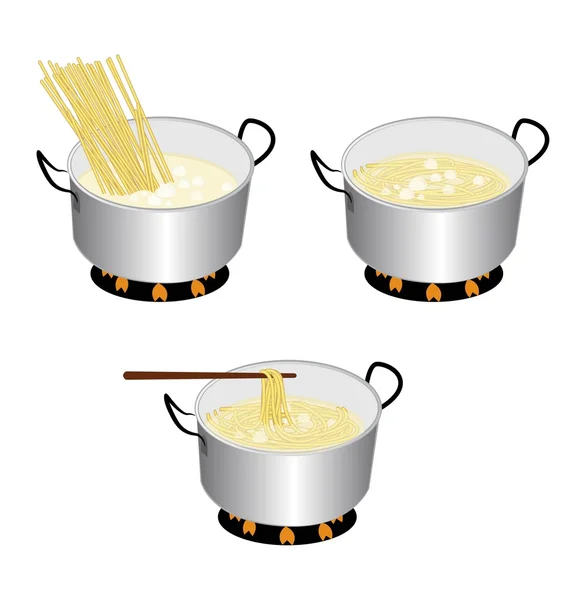 Cuire les spaghettis — Image vectorielle