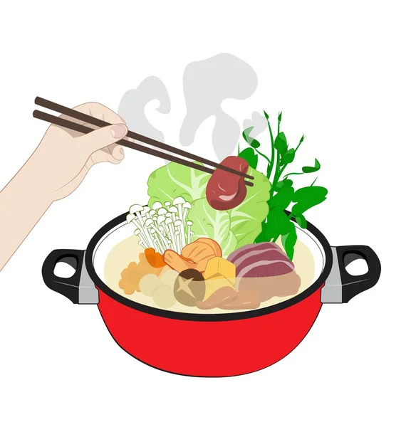 Sukiyaki — Stock Vector