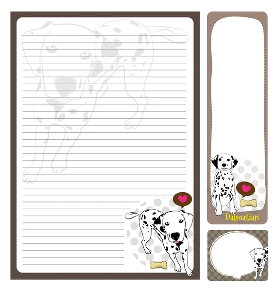 Papier opmerking Dalmatische — Stockvector