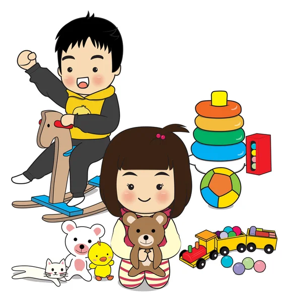 Çocuk aktiviteleri — Stok Vektör