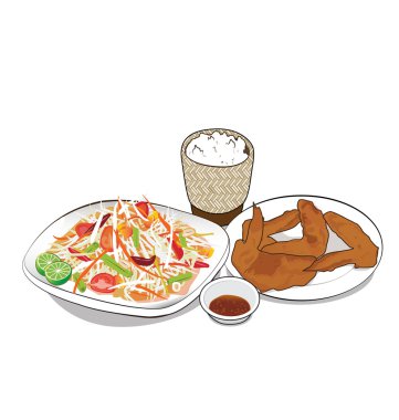 papaya salad set menu