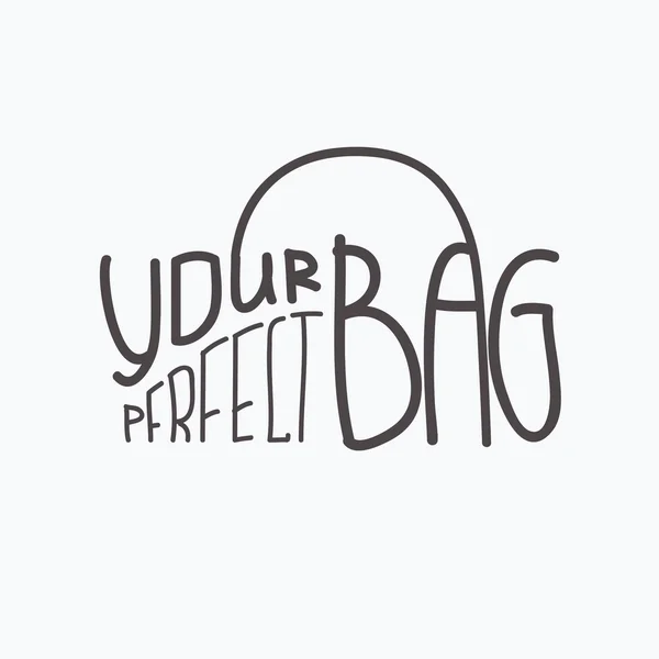 Su diseño perfecto de letras de bolsa — Vector de stock