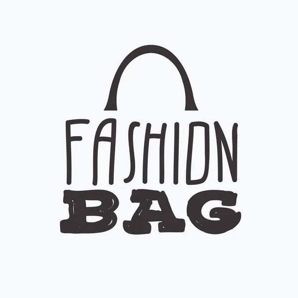 Fashion bag lettering — Stock Vector