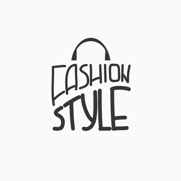 Fashion style lettering bag — Stock Vector