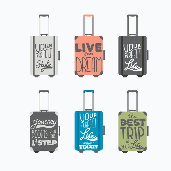 Çantalar, sizin mükemmel stil seyahat — Stok Vektör