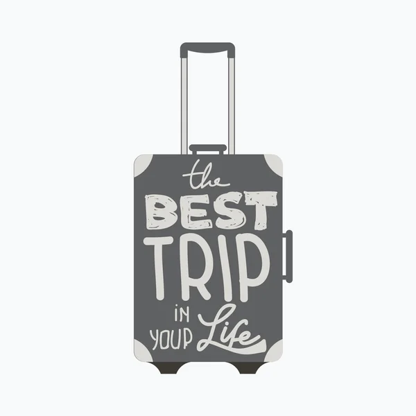 Viaggiare borsa-il miglior viaggio della tua vita — Vettoriale Stock